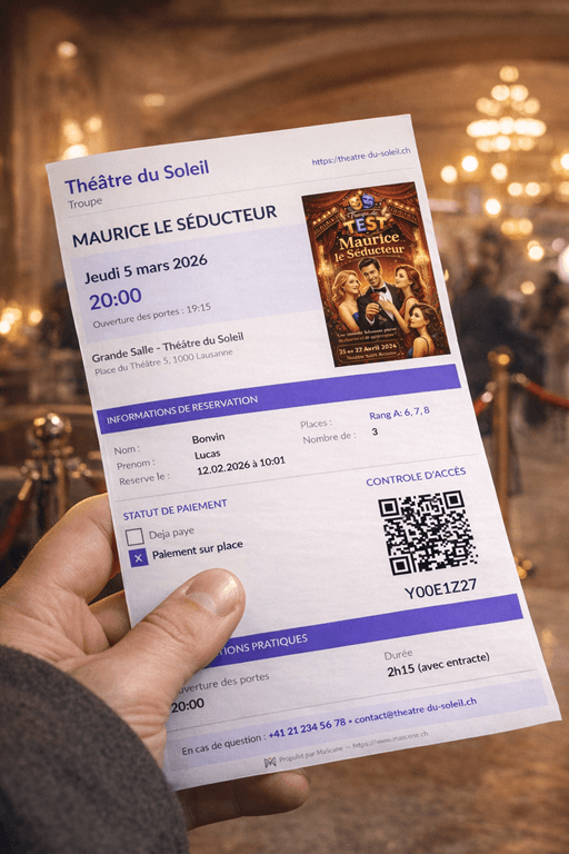Billets PDF avec QR code