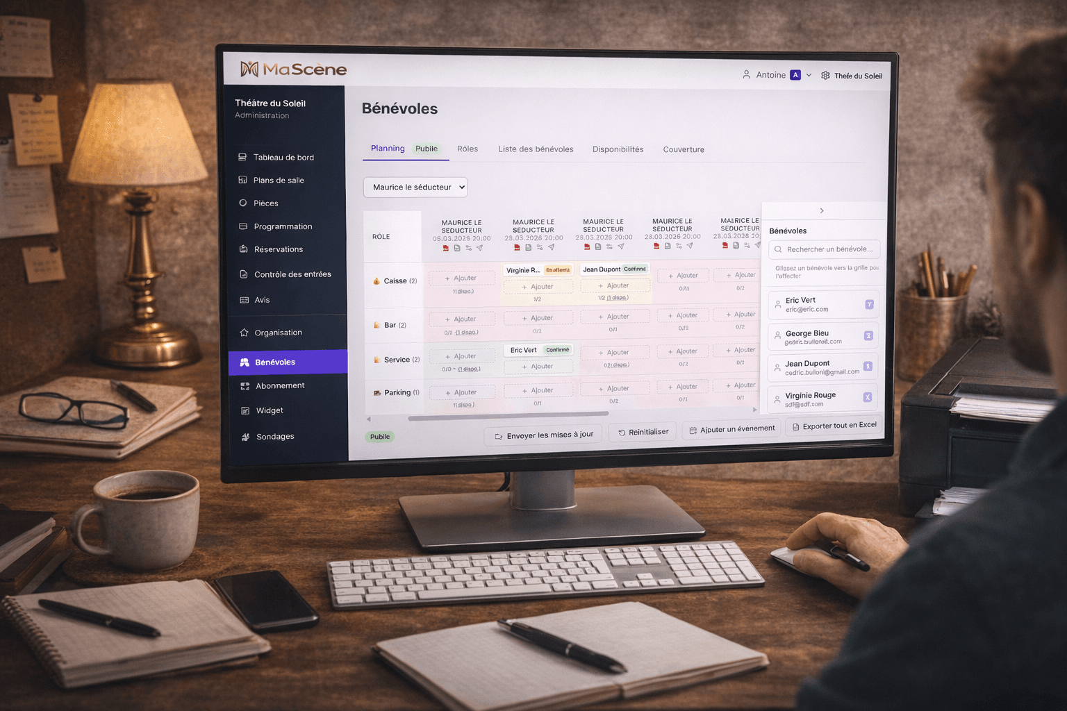Gestion des bénévoles